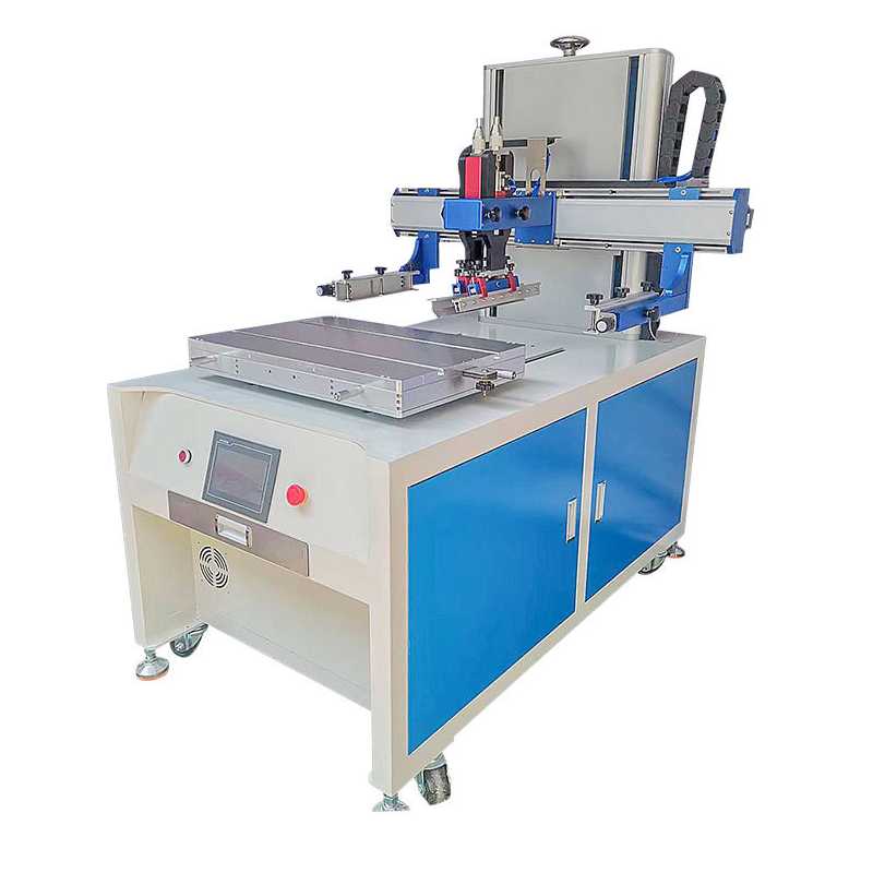 Flat electric screen printing machine (with movable worktable)