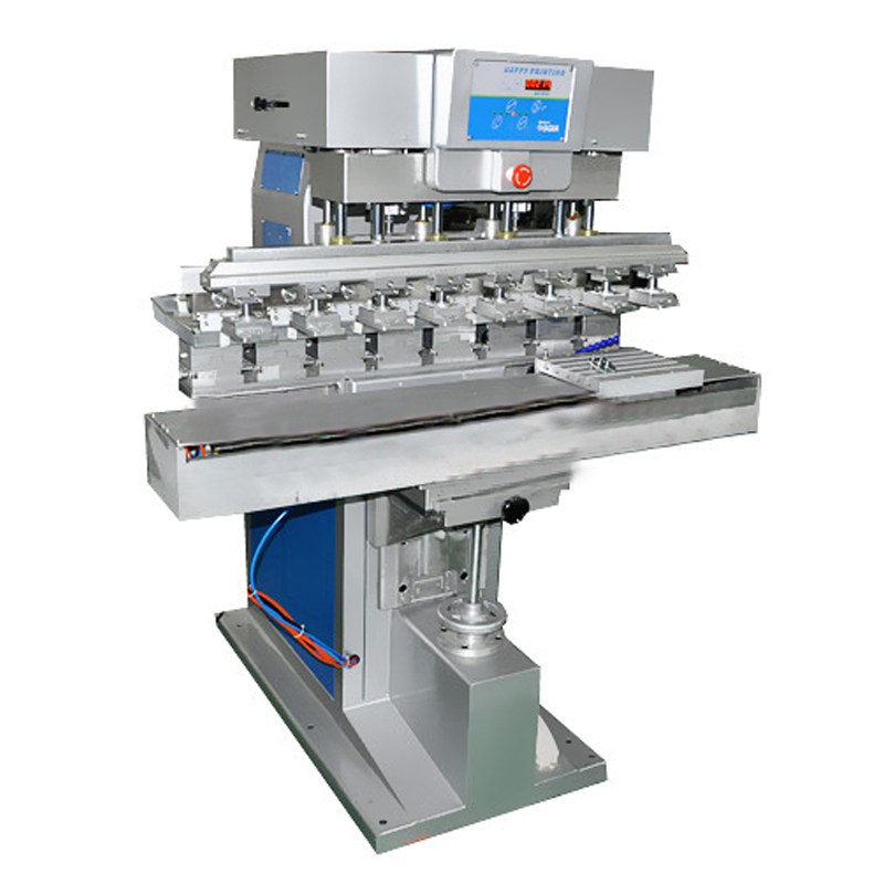 Eight-color shuttle pad printing machine，Eight-color turntable pad printing machine