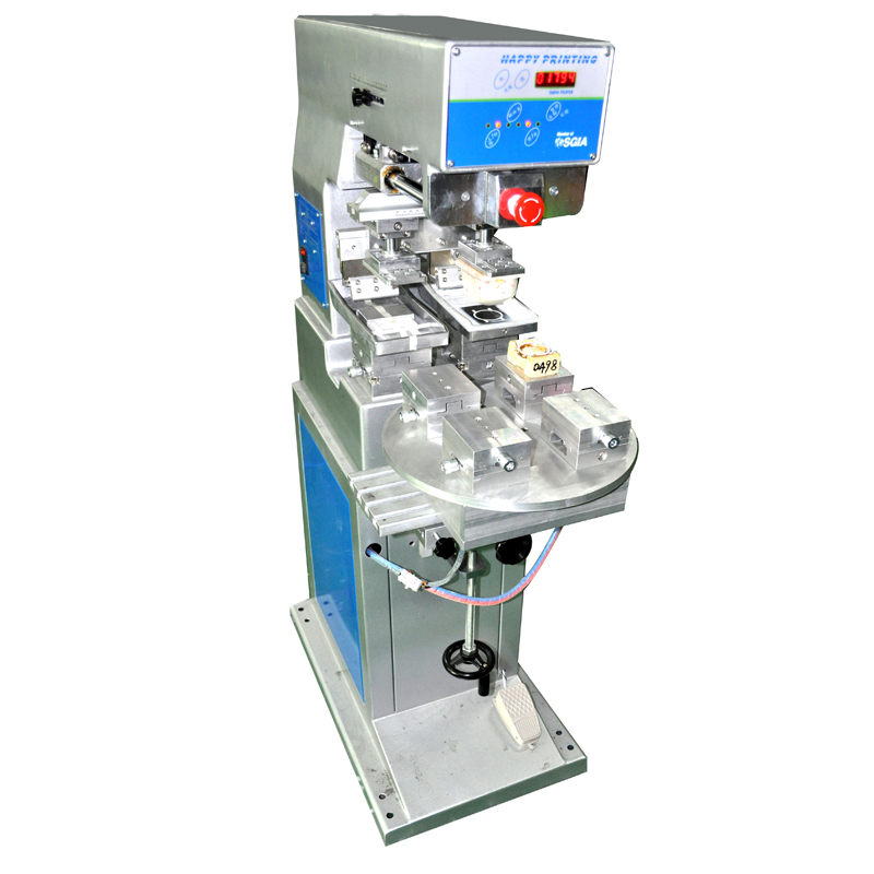 Monochrome double-head pneumatic disc pad printing machine