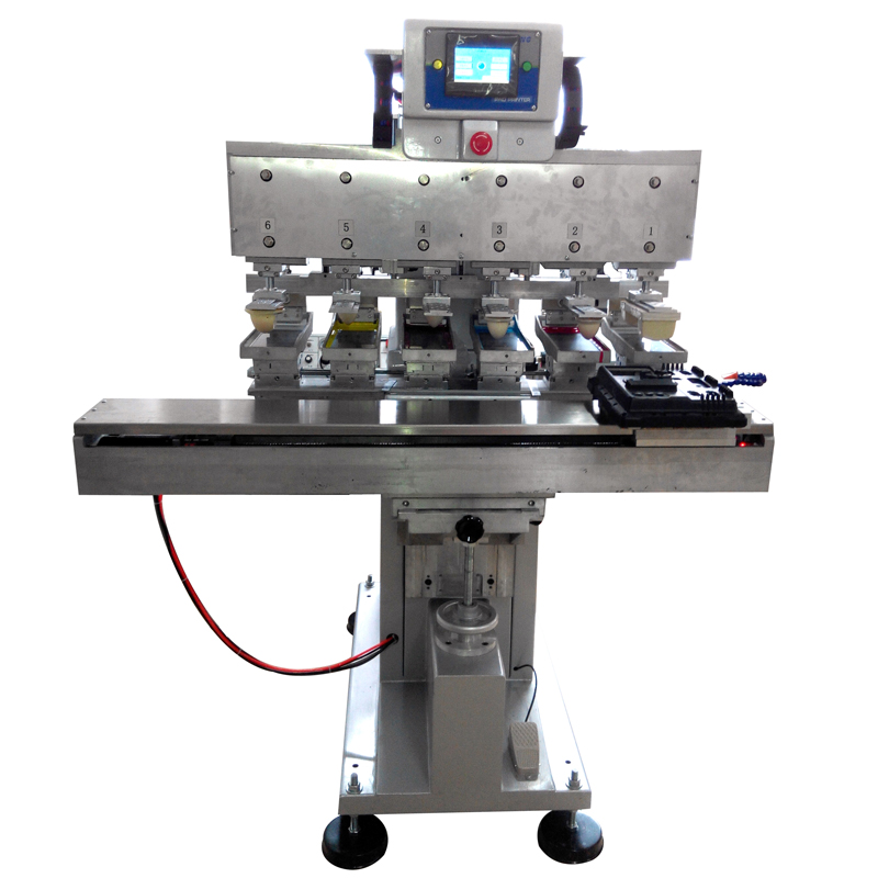 Six-color servo pad printing machine with shuttle table